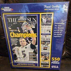 White Mountain Champions Baltimore Ravens Puzzle 2013 Unopened